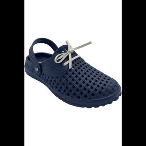 Barbara King Sole Steppers Slip On Gardening Shoe With Strap Navy -